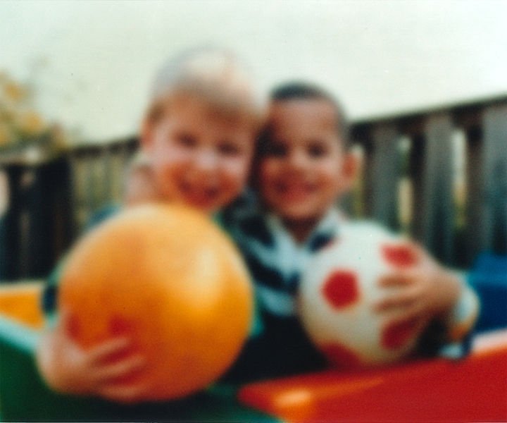 Simulation of blurry vision of someone with legal blindness caused by cataracts.